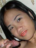 Young asian babe slut giving a horny blowjob