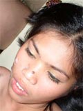Shaved Filipino slut rides a hard cock before eating hot cum