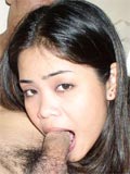 Shaved Asian coed deeply fucked then swallows boyfriend cum