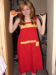 Naughty asian amateur teen puts carrot and cucumber in her tight pussy