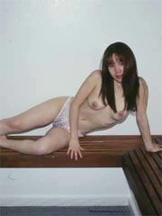 Horny chinese naked wife opens her legs and spreads her pussy in sauna