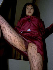 Petite asian teen plugs a huge dildo in her tight wet pussy