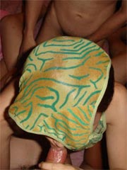 Asian amateur whore gets all her holes deeply fucked here