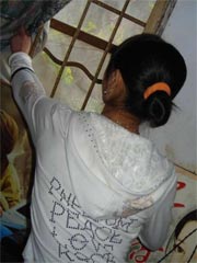 Lovely Asian ex-girlfriend shows her white panties and tight pussy