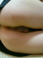 Horny Japanese teen shoolgirl strips and spreads her Asian pussy