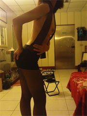 Hot Asian teen girlfriend shows off nice delicious body at home