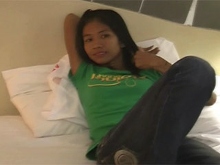 Horny couple at home shot a hot homemade sex video with asian wife